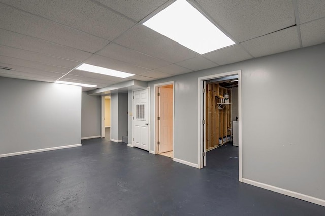 2302 Gilead Ave, Zion, IL 60099 - finished below grade area featuring a drop ceiling