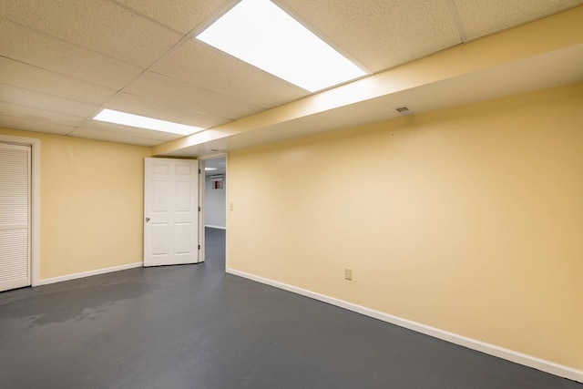 2302 Gilead Ave, Zion, IL 60099 - finished basement with baseboards and a drop ceiling