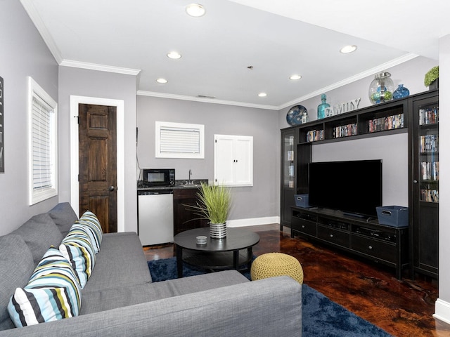 12114 W Castle Dr, Mokena, IL 60448 - living room with crown molding and recessed lighting