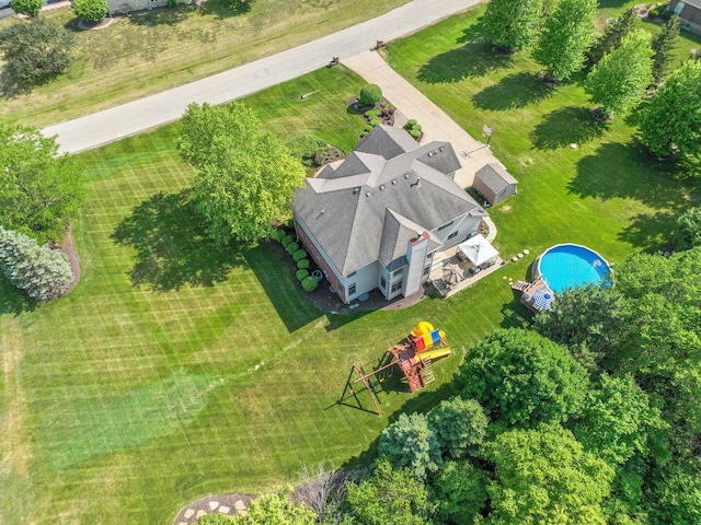 12114 W Castle Dr, Mokena, IL 60448 - aerial view of a pool area