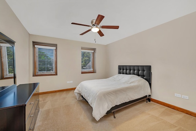 26645 W Ian Ct, Channahon, IL 60410 - bedroom featuring light carpet and ceiling fan