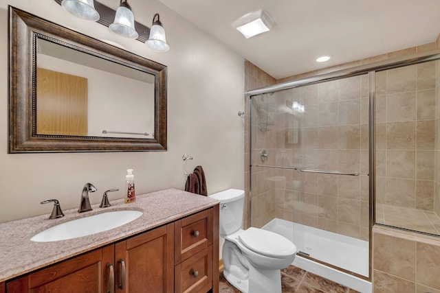 26645 W Ian Ct, Channahon, IL 60410 - bathroom featuring vanity and a shower stall