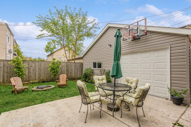4336 N Troy St, Chicago, IL 60618 - view of patio / terrace with a garage and outdoor dining space