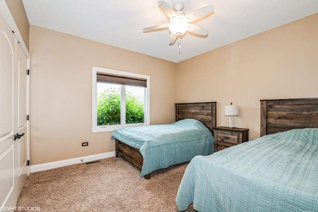 21409 Foxtail Dr, Mokena, IL 60448 - carpeted bedroom featuring baseboards and a ceiling fan