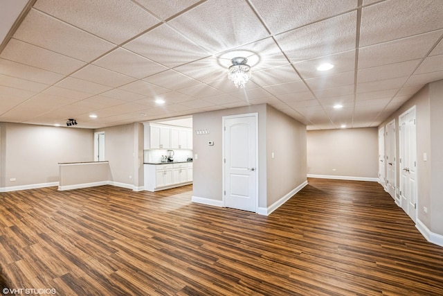 21409 Foxtail Dr, Mokena, IL 60448 - finished basement featuring dark wood finished floors and recessed lighting