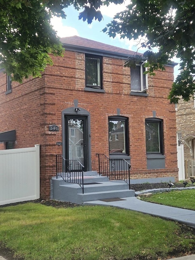 3401 S 56th Ct, Cicero, IL 60804 - view of front of house with brick siding and a front lawn