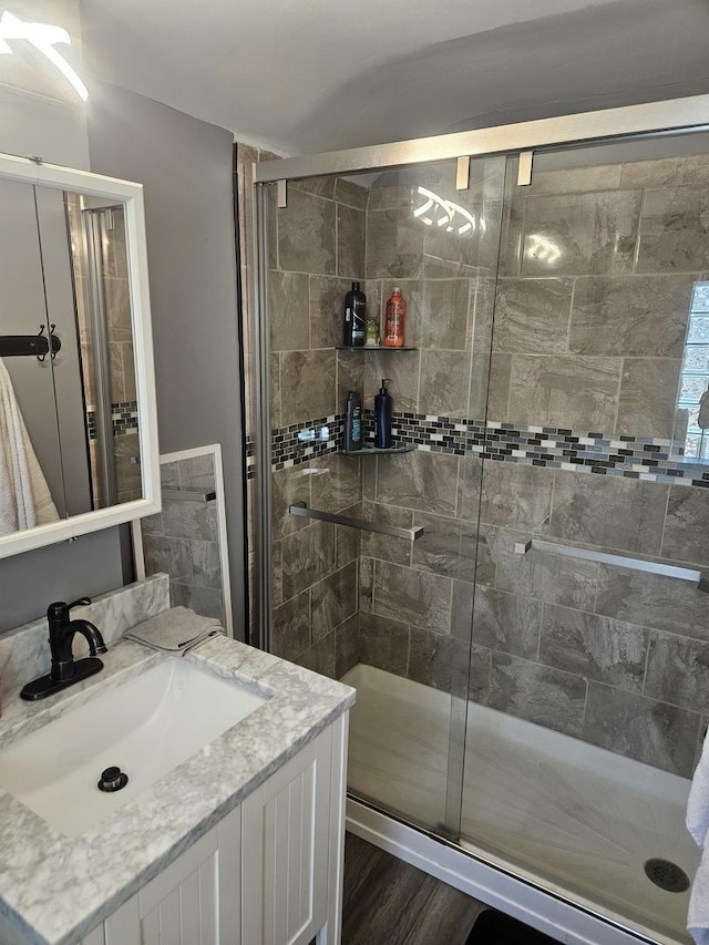 3401 S 56th Ct, Cicero, IL 60804 - bathroom featuring a shower stall and vanity