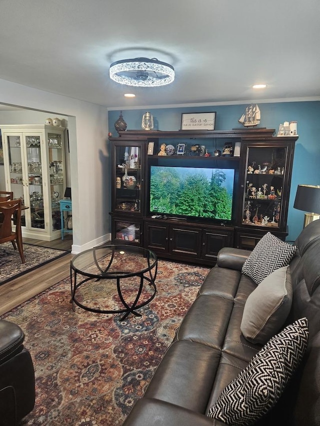 3401 S 56th Ct, Cicero, IL 60804 - living area featuring baseboards and wood finished floors