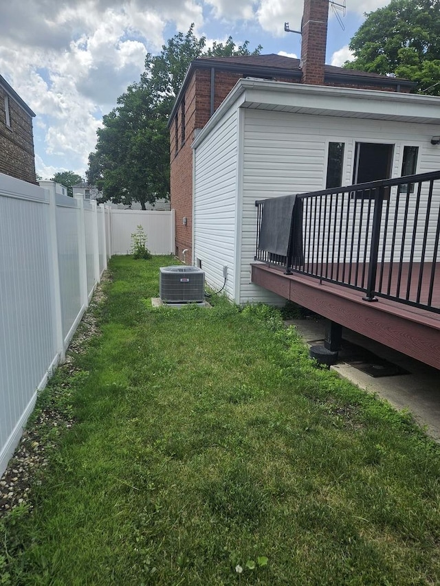 3401 S 56th Ct, Cicero, IL 60804 - fenced backyard featuring a wooden deck