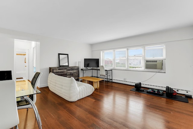 4970 N Marine Dr Unit 822, Chicago, IL 60640 - living room with cooling unit and wood finished floors