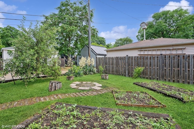 2417 Lyons St, Evanston, IL 60201 - view of yard featuring a vegetable garden