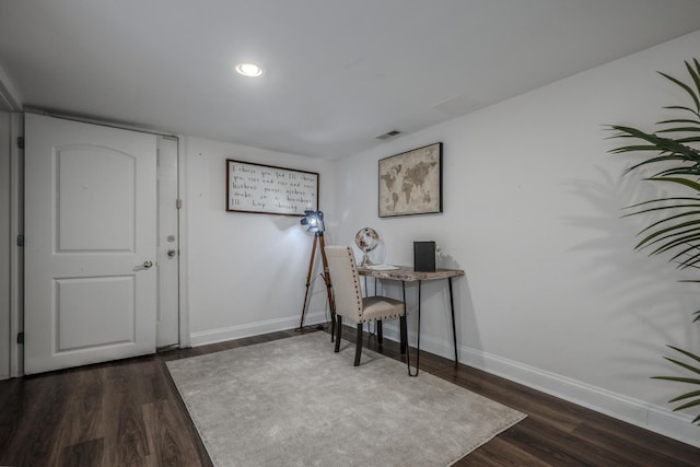 1349 W Huron St Unit 1, Chicago, IL 60642 - office area with wood finished floors and recessed lighting