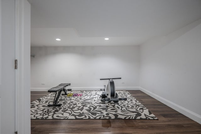 1349 W Huron St Unit 1, Chicago, IL 60642 - exercise room with recessed lighting and dark wood finished floors