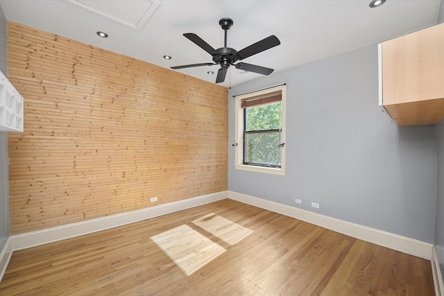 7633 N Greenview Ave Unit 3W, Chicago, IL 60626 - empty room with light wood-type flooring, recessed lighting, and ceiling fan