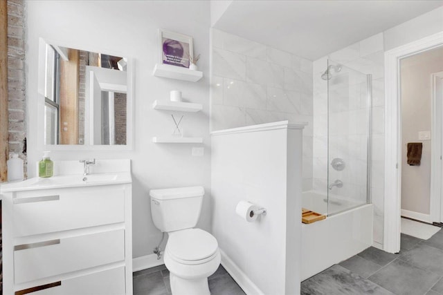 1801 S Michigan Ave Unit 701, Chicago, IL 60616 - full bathroom featuring vanity, enclosed tub / shower combo, and tile patterned flooring