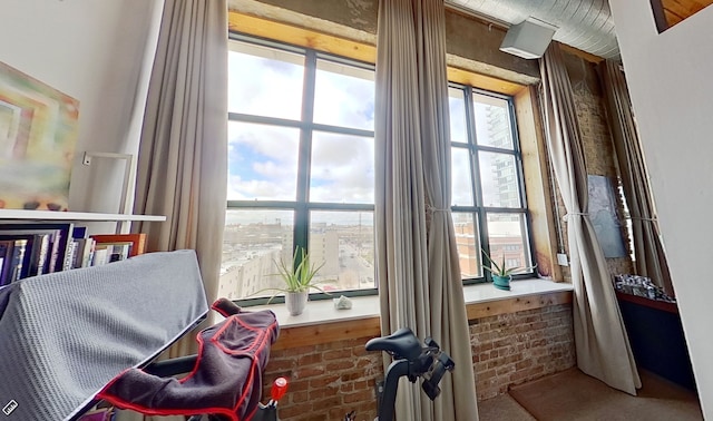1801 S Michigan Ave Unit 701, Chicago, IL 60616 - sitting room featuring brick wall