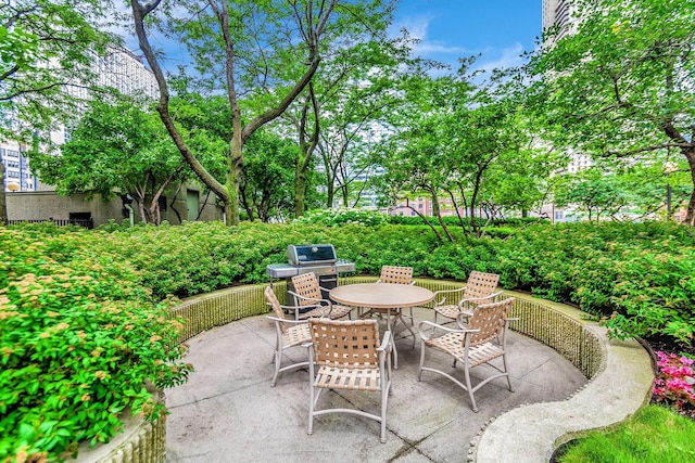 10 E Ontario St Unit 907, Chicago, IL 60611 - view of patio / terrace with outdoor dining space and a grill
