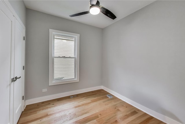 5735 S Fairfield Ave, Chicago, IL 60629 - empty room featuring light wood finished floors and ceiling fan