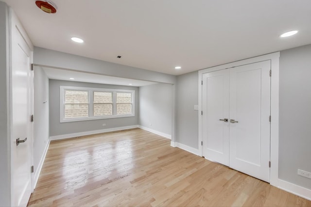 5735 S Fairfield Ave, Chicago, IL 60629 - unfurnished bedroom with light wood finished floors and recessed lighting