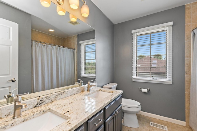 29990 Fehmarn Way, Genoa, IL 60135 - full bathroom with double vanity, tile patterned floors, and curtained shower