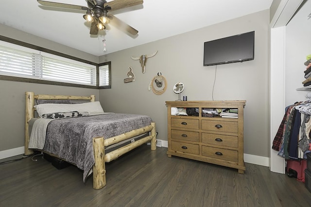 471 N W Ave, Elmhurst, IL 60126 - bedroom featuring dark wood-type flooring and a ceiling fan