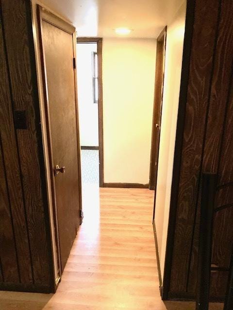 14238 S Manistee Ave, Burnham, IL 60633 - hallway featuring light wood-type flooring and baseboards