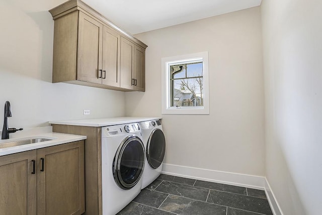 1104 Walter St, Lemont, IL 60439 - laundry area with cabinet space and washing machine and dryer