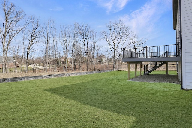 1104 Walter St, Lemont, IL 60439 - view of green lawn featuring stairs and a deck