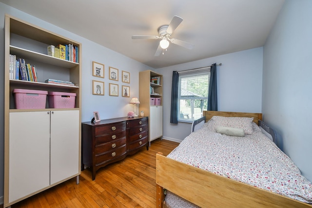 131 N Pierce Ave, Wheaton, IL 60187 - bedroom featuring wood finished floors and a ceiling fan