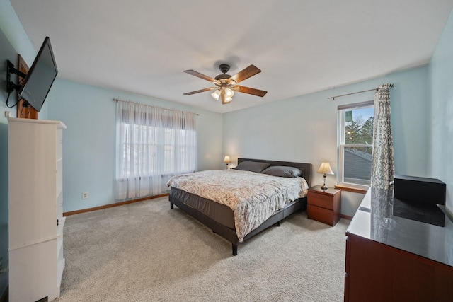 1654 Hilda Dr, Lake Holiday, IL 60548 - bedroom featuring light colored carpet and a ceiling fan