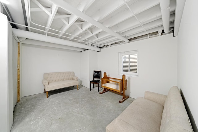 1654 Hilda Dr, Lake Holiday, IL 60548 - sitting room featuring unfinished concrete flooring