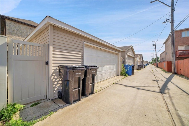 6825 W 64th Pl, Chicago, IL 60638 - view of concrete alley with a gate