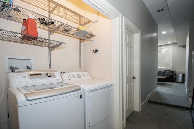 323 W Schiller St Unit 1W, Chicago, IL 60610 - washroom featuring independent washer and dryer and recessed lighting