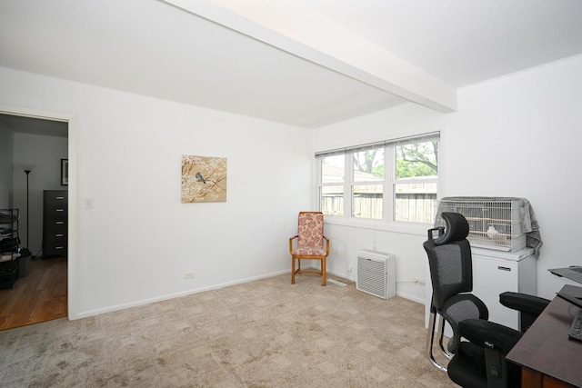114 S Chestnut Dr, Streamwood, IL 60107 - office featuring carpet and beam ceiling