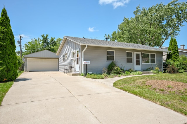114 S Chestnut Dr, Streamwood, IL 60107 - single story home featuring an outbuilding and a garage