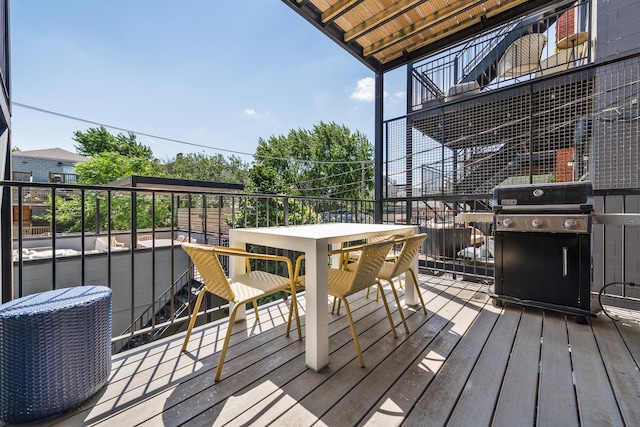 879 N Hermitage Ave Unit 2, Chicago, IL 60622 - deck featuring area for grilling