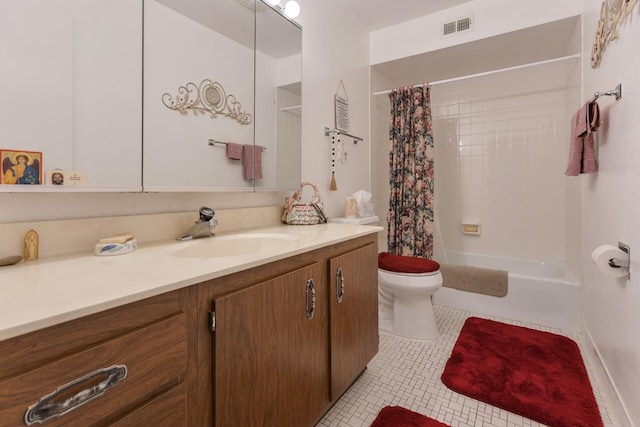740 Saint Andrews Ln Unit 13, Crystal Lake, IL 60014 - bathroom with vanity, tile patterned flooring, and shower / tub combo
