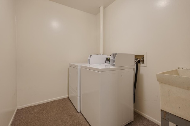 740 Saint Andrews Ln Unit 13, Crystal Lake, IL 60014 - washroom with washing machine and dryer and light carpet