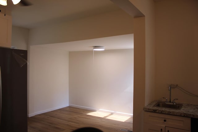 534 Mohawk St, Joliet, IL 60432 - hall with wood finished floors and a sink