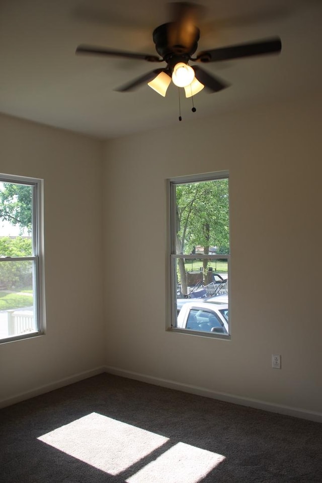 534 Mohawk St, Joliet, IL 60432 - spare room featuring carpet flooring and ceiling fan