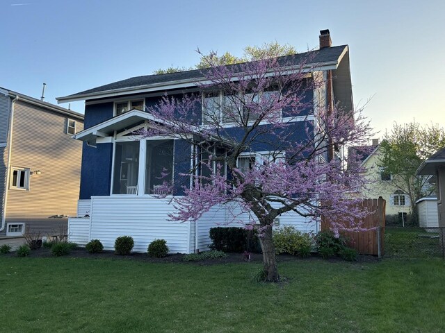 9606 S Vanderpoel Ave, Chicago, IL 60643 - view of front of property featuring a chimney and a sunroom