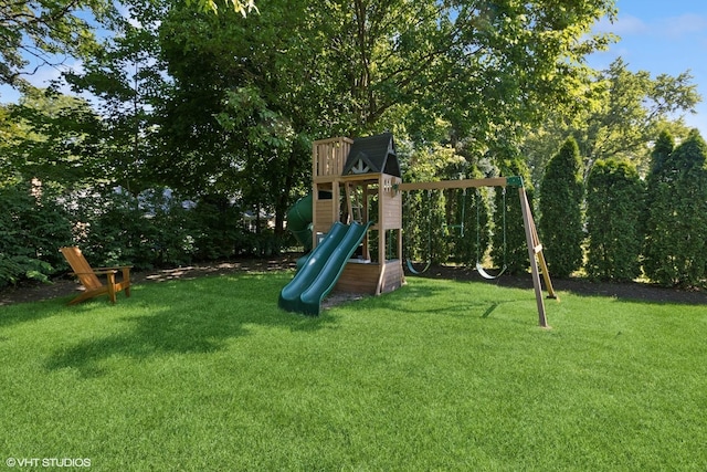 332 S Elmwood Ln, Palatine, IL 60067 - view of jungle gym featuring a yard
