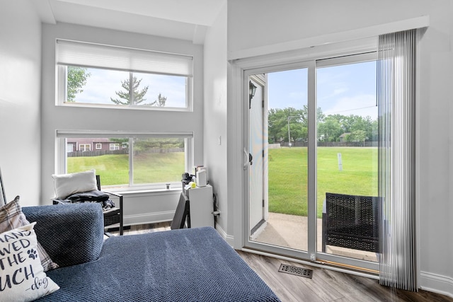 1211 Ranchview Ct Unit 1211, Buffalo Grove, IL 60089 - bedroom with access to exterior and wood finished floors
