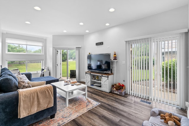 1211 Ranchview Ct Unit 1211, Buffalo Grove, IL 60089 - living area featuring recessed lighting and dark wood-style floors