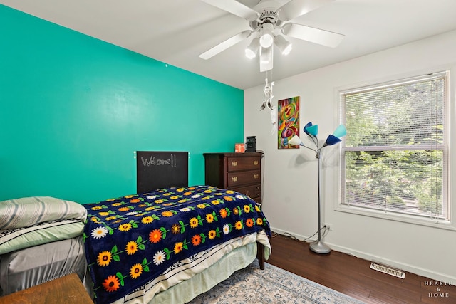 4091/2 Concord Ave, Fox River Grove, IL 60021 - bedroom featuring wood finished floors and ceiling fan