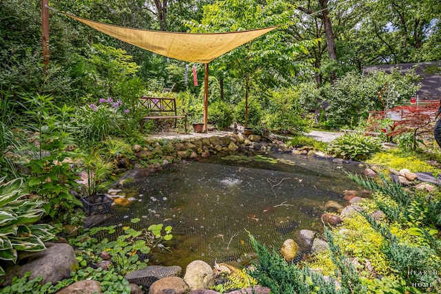 4091/2 Concord Ave, Fox River Grove, IL 60021 - view of yard with a small pond