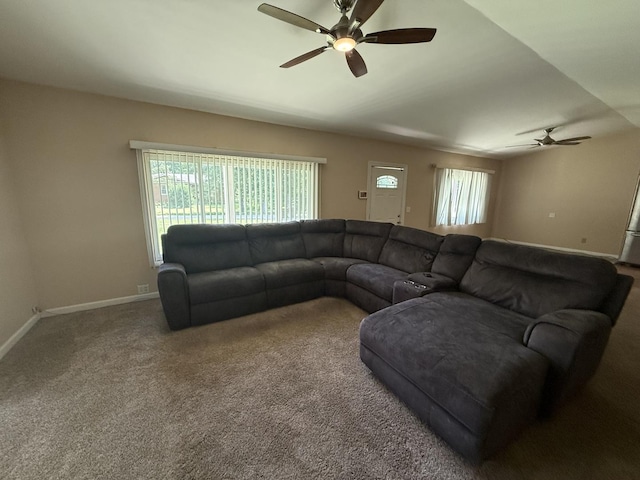 1006 Totem Trl, Mchenry, IL 60051 - living area featuring a ceiling fan and carpet flooring