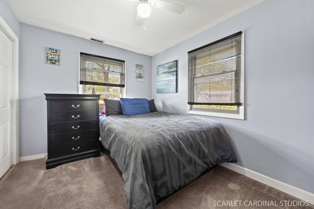 14 E Madison St, Villa Park, IL 60181 - carpeted bedroom featuring baseboards and ceiling fan