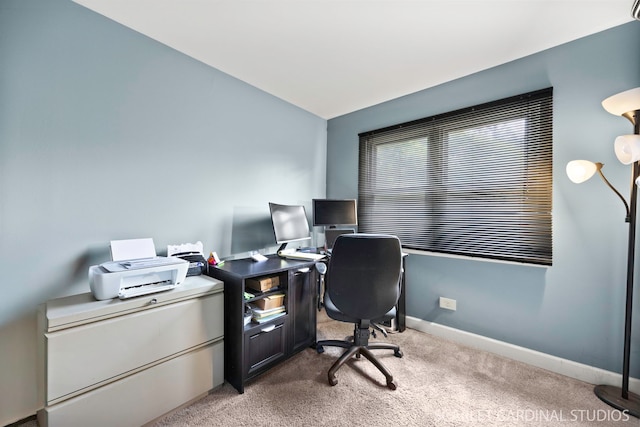 14 E Madison St, Villa Park, IL 60181 - office area featuring light carpet and vaulted ceiling