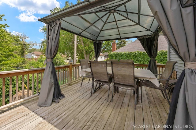 14 E Madison St, Villa Park, IL 60181 - deck featuring outdoor dining area and a gazebo